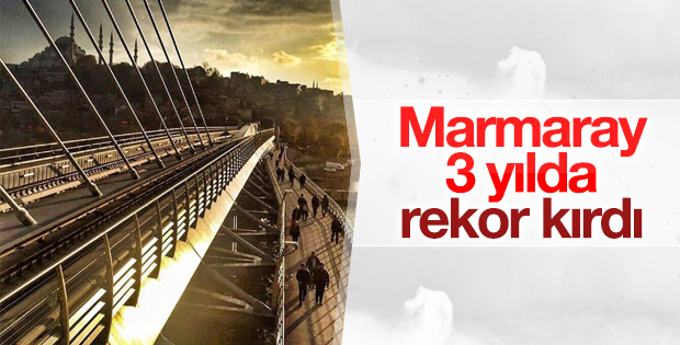 Marmaray 3 yılda 165 milyon yolcu taşıdı