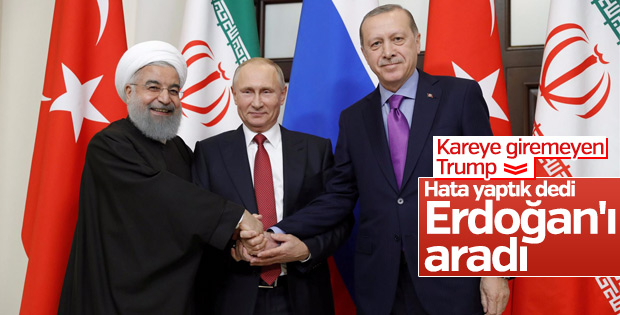Donald Trump, Cumhurbaşkanı Erdoğan'ı aradı