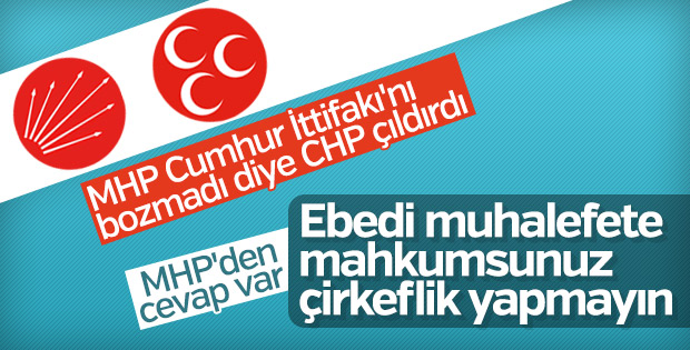 MHP-AK Parti ittifakını çekemeyen CHP'ye cevap