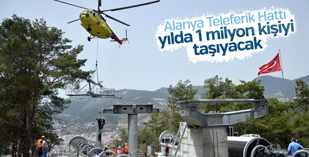 Alanya Teleferik Hattı yılda 1 milyon kişiyi taşıyacak