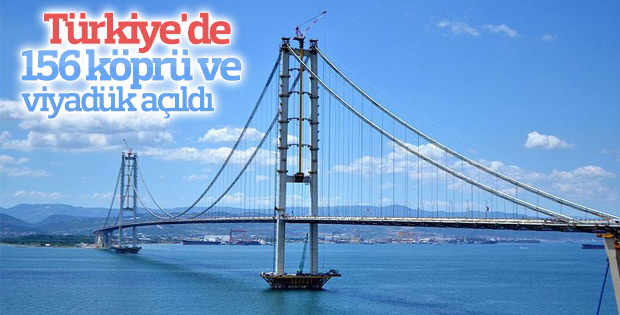 Türkiye'de 2016 yılında 156 köprü ve viyadük açıldı