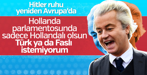 Irkçı Wilders parlamentoda Türk istemiyor