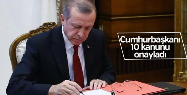 Cumhurbaşkanı Erdoğan'ın onayladığı kanunlar yürürlükte