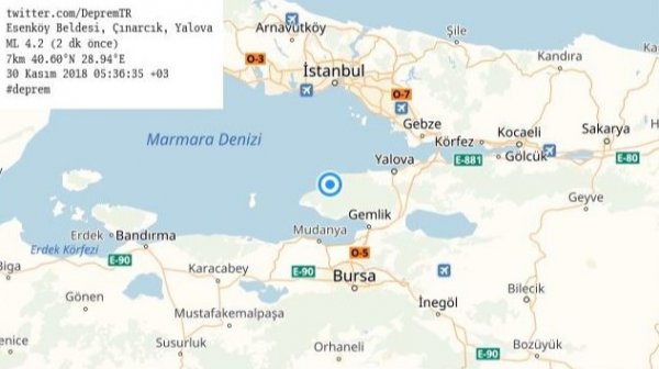 Yalova'da deprem