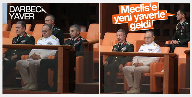Orgeneral Akar yeni yaveriyle Meclis'te