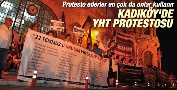 Kadıköy’de hızlı tren protestosu - İzle