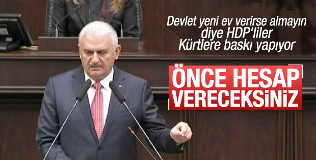 Başbakan Binali Yıldırım'dan HDP'lilere sert çıkış