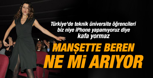Yılın kadını Beren Saat'in derin yırtmaçlı elbisesi