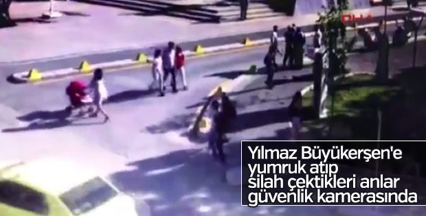 Yılmaz Büyükerşen’e saldırı girişimi kamerada