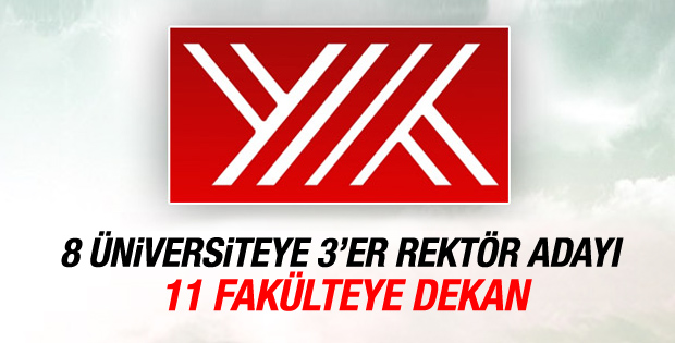 Rektör adaylarının isimleri Cumhurbaşkanlığına sunuldu