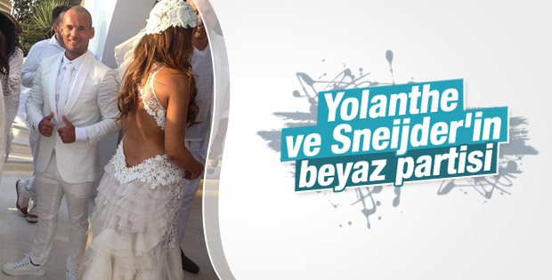 Yolanthe ve Sneijder parti verdi