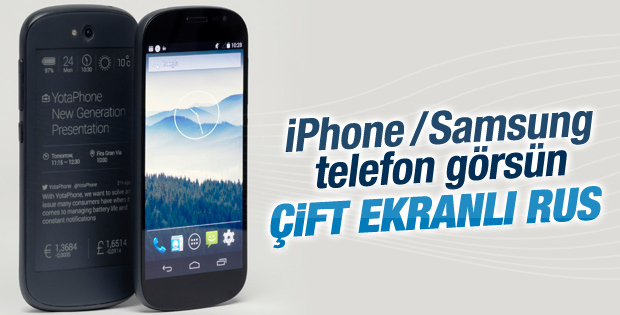 Rusya'da çift ekranlı YotaPhone 2 satışa çıktı İZLE