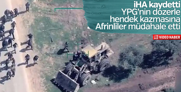 YPG sivillerin Afrin'den çıkışını hendeklerle engelliyor