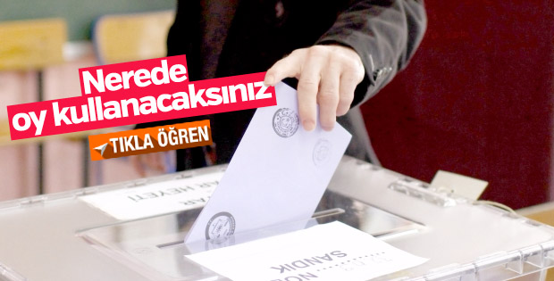 Nerede oy kullanacaksınız