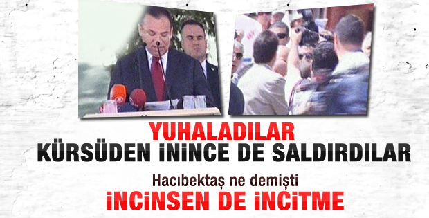 Hacıbektaş'ta Bekir Bozdağ'a saldırı girişimi