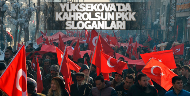 Yüksekova'da teröre lanet yürüyüşü