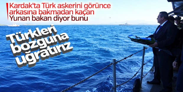 Türk askerinden kaçan Yunan bakandan küstah sözler