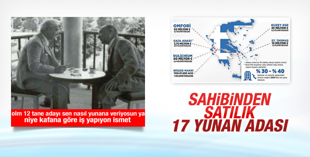 Yunanistan'da şahsa ait adalar satışa çıktı