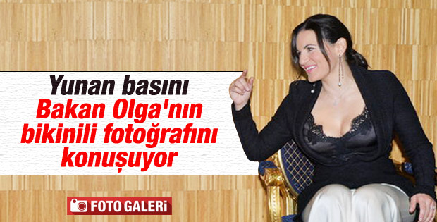 Yunan Bakan Olga Kefaloyani bikinisiyle yakalandı