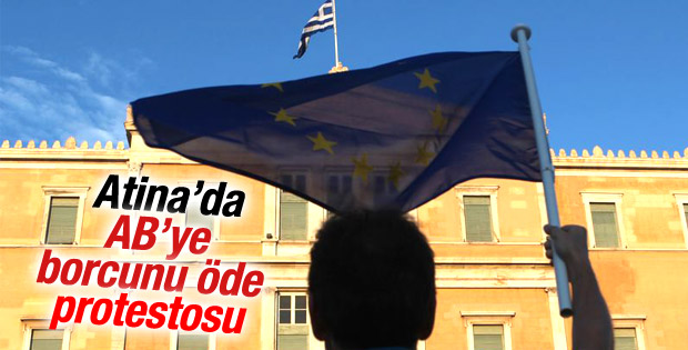 Yunanistan'da Avrupa Birliği yanlısı gösteri