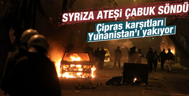 Atina'da iktidar karşıtı gösteri