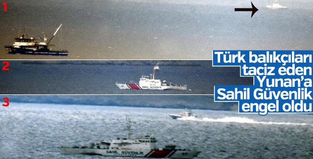 Türk balıkçıları taciz eden Yunan botu engellendi