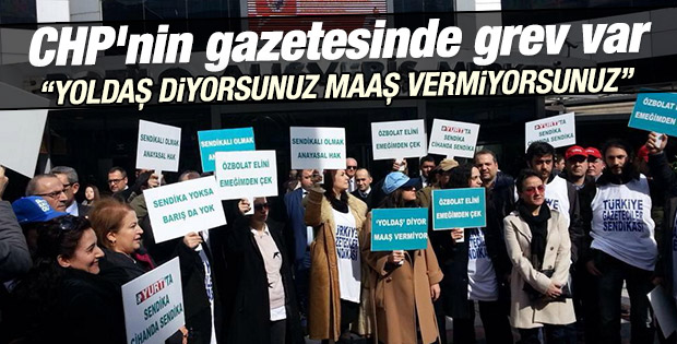 Yurt gazetesi çalışanları eylemde