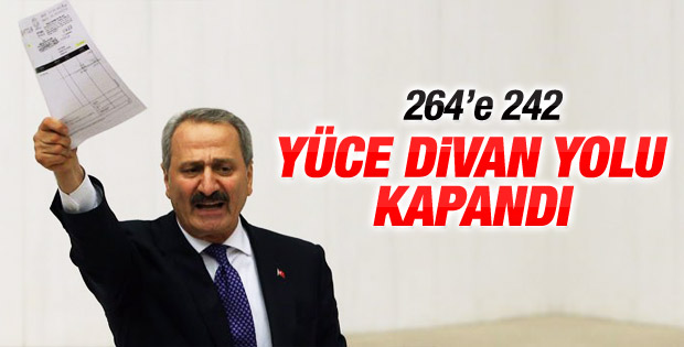 Zafer Çağlayan Yüce Divan'a gitmeyecek