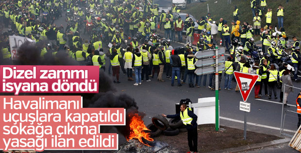 Fransa'daki akaryakıt protestosu isyana dönüştü