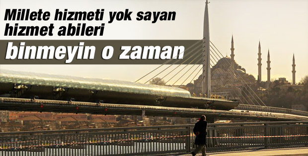 Zaman Haliç Metro Köprüsü'nü silüetten gördü