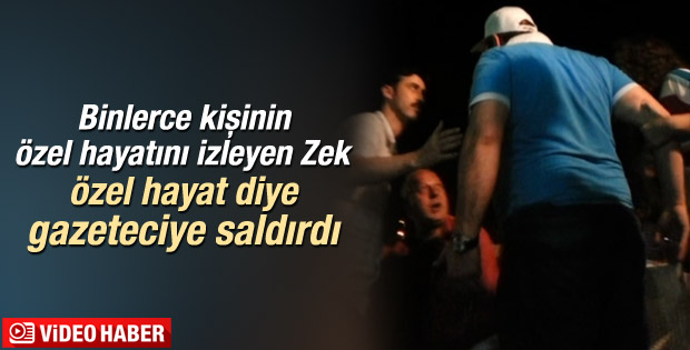 Zekeriya Öz gazetecinin üzerine yürüdü İZLE