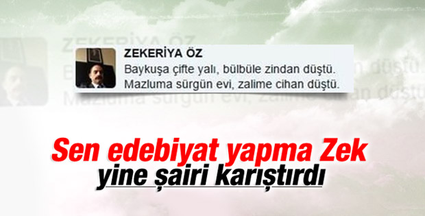 Zekeriya Öz yine yanlış tweet attı