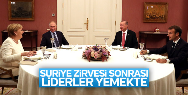 4’lü Suriye Zirvesi sonrası liderler yemekte buluştu