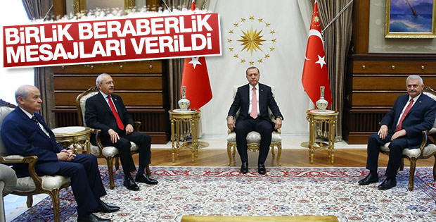Cumhurbaşkanı Erdoğan'ın liderleri kabul etti