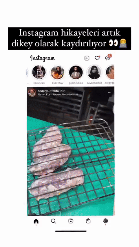 Instagram, dikey hikaye kaydırma özelliğini Türkiye de test ediyor #1