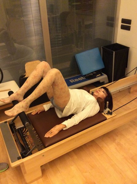 Gülriz Sururi'nin pilates keyfi