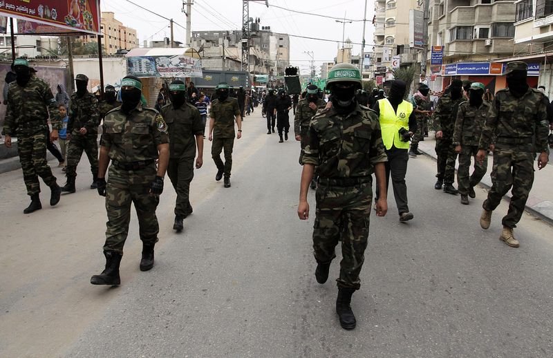 Hamas'ın kuruluşunun 27. yıl dönümü yürüyüşü