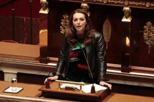 Soykırımı inkar yasasına deri ceketle geldi 