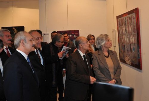 Kılıçdaroğlu ile Sezer sergiye katıldı