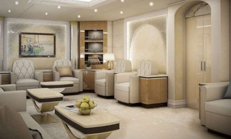 600 kişilik yolcu uçağının muhteşem dekorasyonu 