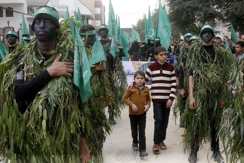 Hamas'ın kuruluşunun 27. yıl dönümü yürüyüşü
