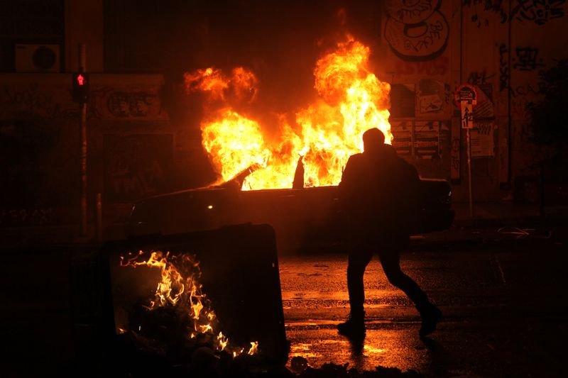 Yunanistan'da Çipras protestosu
