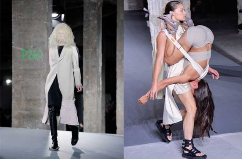 Rick Owens'in tartışma yaratan defilesi 