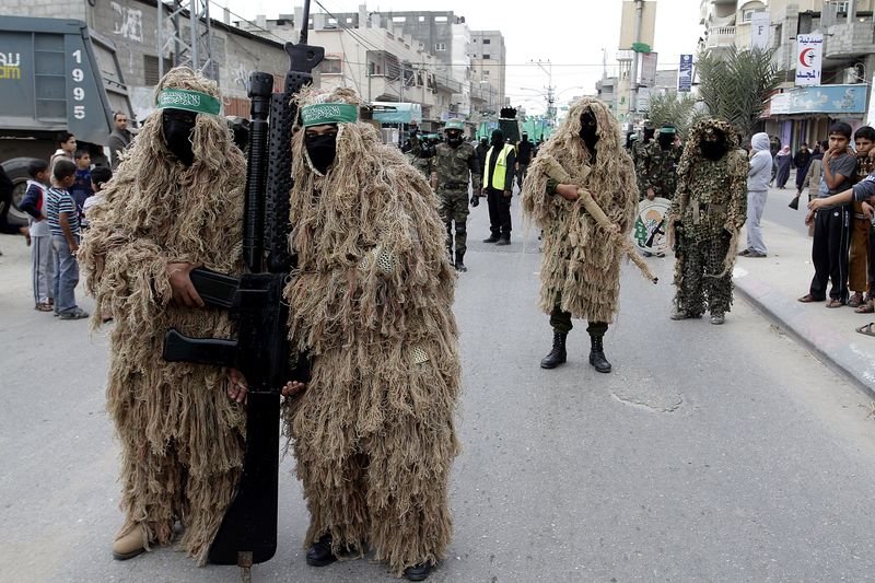 Hamas'ın kuruluşunun 27. yıl dönümü yürüyüşü