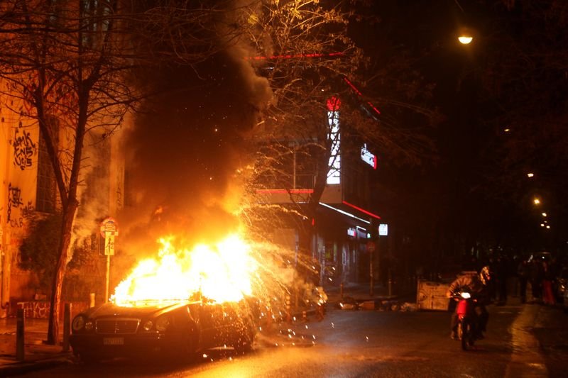 Yunanistan'da Çipras protestosu