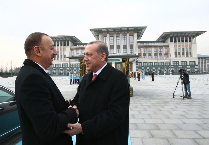 Cumhurbaşkanı Erdoğan Aliyev'i ağırladı
