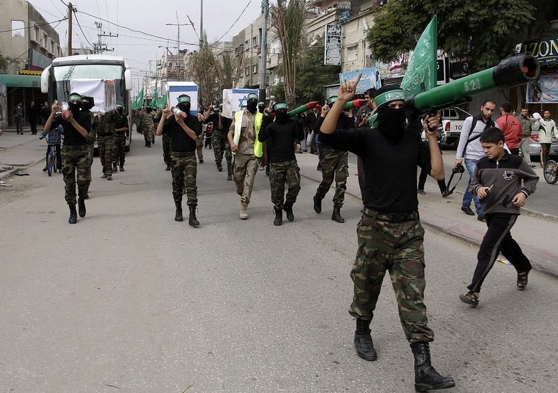 Hamas'ın kuruluşunun 27. yıl dönümü yürüyüşü