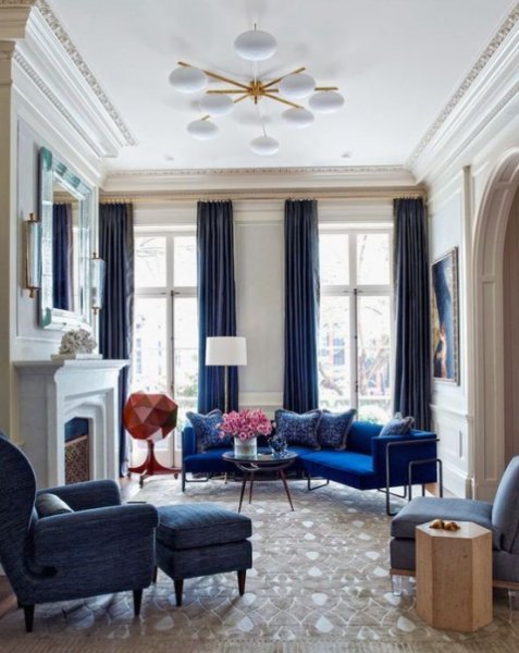 Dekorasyonda mavi ve beyaz uyumu 