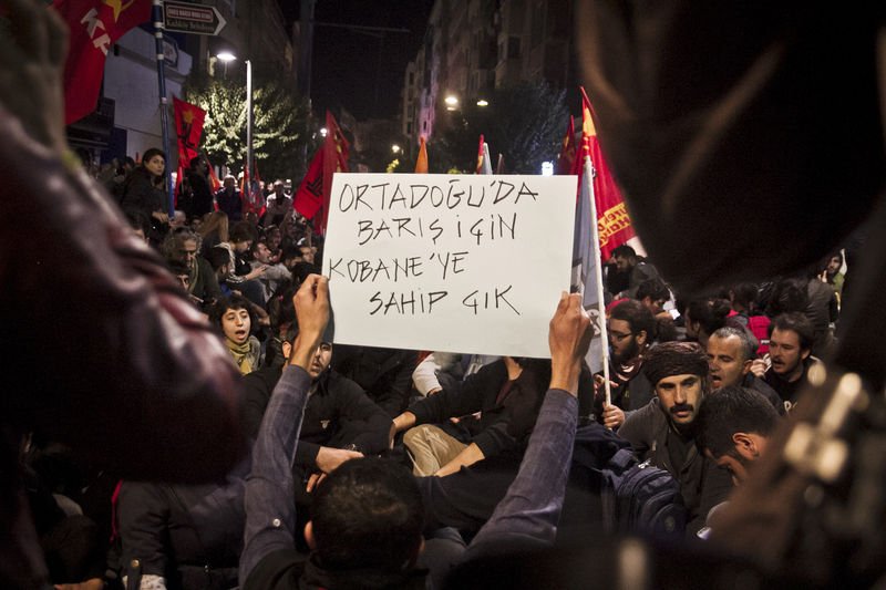 İstanbul'da Kobani eylemleri