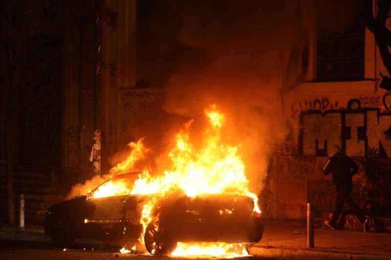 Yunanistan'da Çipras protestosu